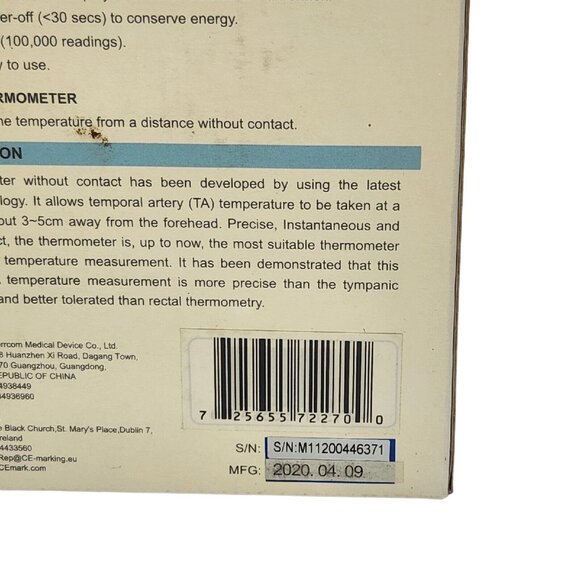 3x Berrcom Non-Contact Infrared Forehead Thermometer Model JXB-178 Body Temp - Picture 10 of 12